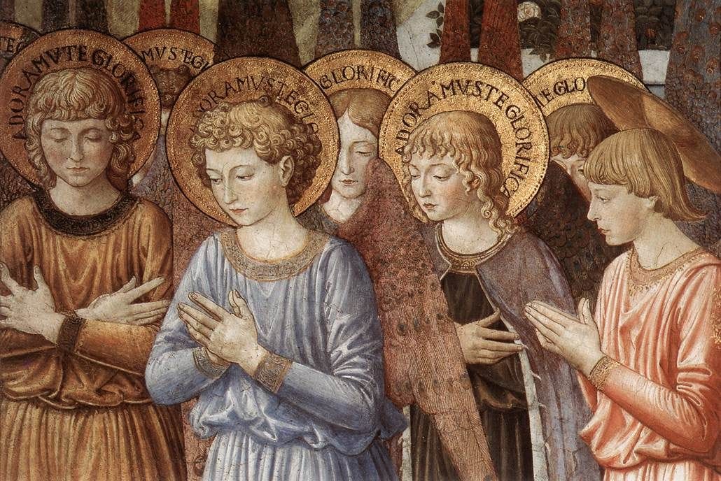 - BENOZZO GOZZOLI (1421 - 1497) - Angels Worshiping (detail). 1459-1461 ...