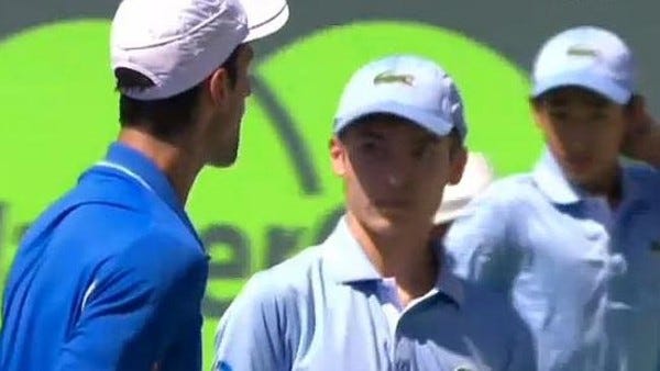 novak djokovic apologizes to ball boy after outburst 2015