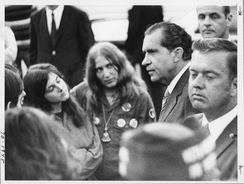 Fifty Years Ago: President Nixon Visits the Lincoln Memorial