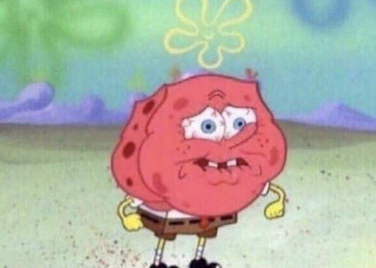 Spongebob Holding Breath Blank Template - Imgflip