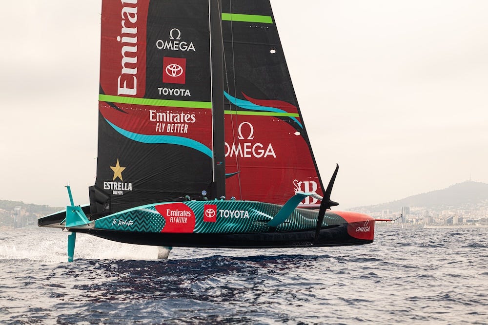 Emirates Team New Zealand sets a new wind powered land speed record