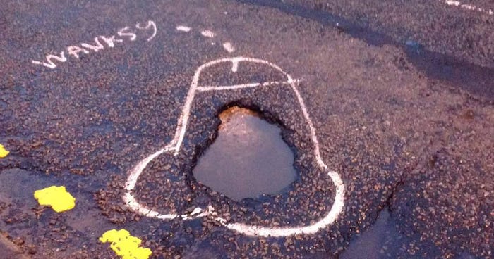 Anonymous Artist 'Wanksy' Draws Penises On UK Potholes To Make ...