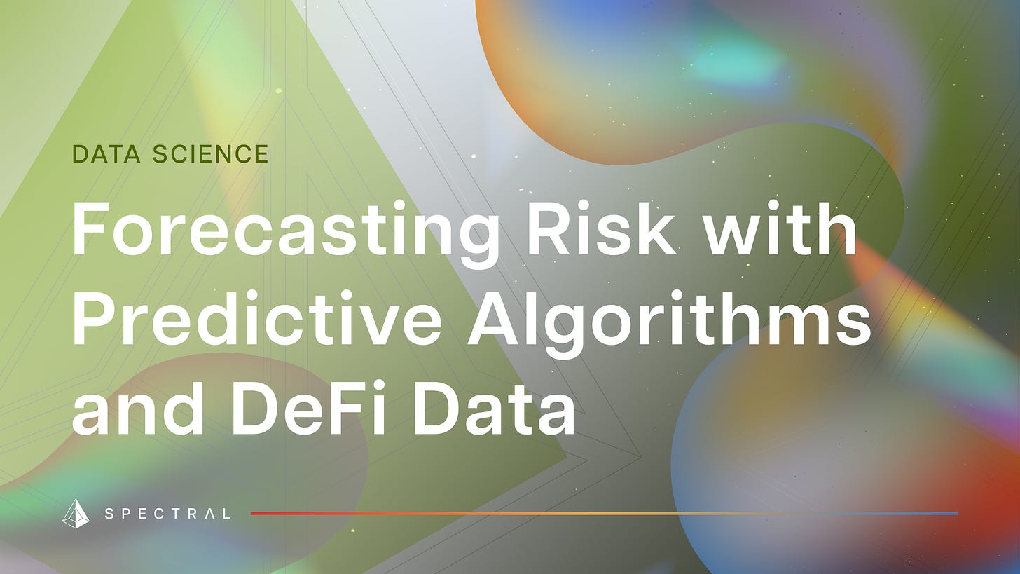 Forecasting Risk with Predictive Algorithms and DeFi Data