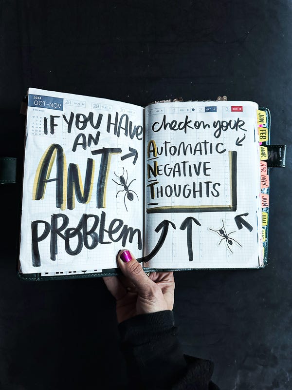 Ants= Automatic Negative Thoughts // i love lists - shutterbean.com