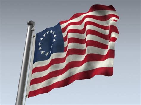 Flag (USA Betsy Ross) 3d Model by Mesh Factory
