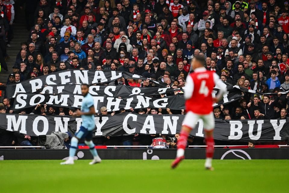 Arsenal Fans' 'Oil Money' Jibe At Manchester City Has Some Murky Undertones
