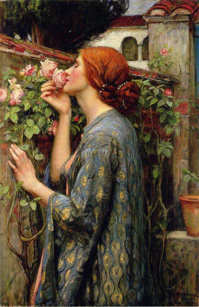 File:John William Waterhouse - The Soul of the Rose, 1903.jpg - Wikimedia  Commons