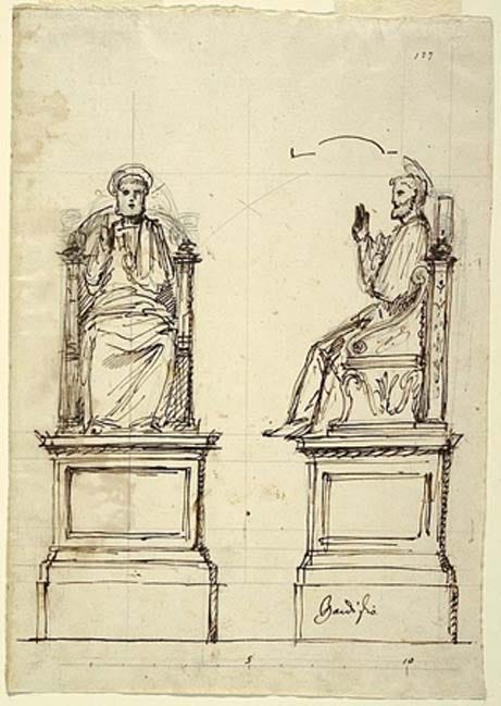 Drawing, Design for a Marble Throne for the Statue of St. Peter, St. Peter's, Rome, 1754.           