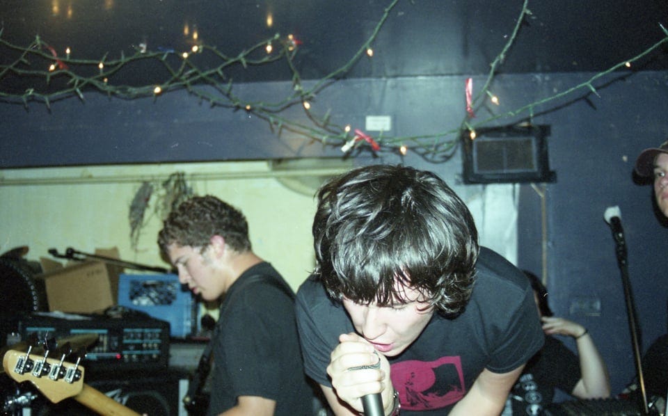 Orchid performing live in a Vancouver basement practice space. 2000.