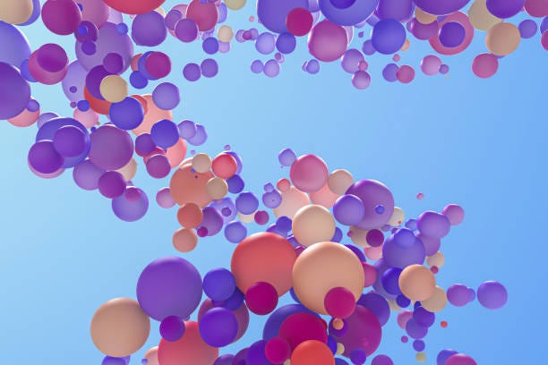 a group of colorful balls - joy stock pictures, royalty-free photos & images