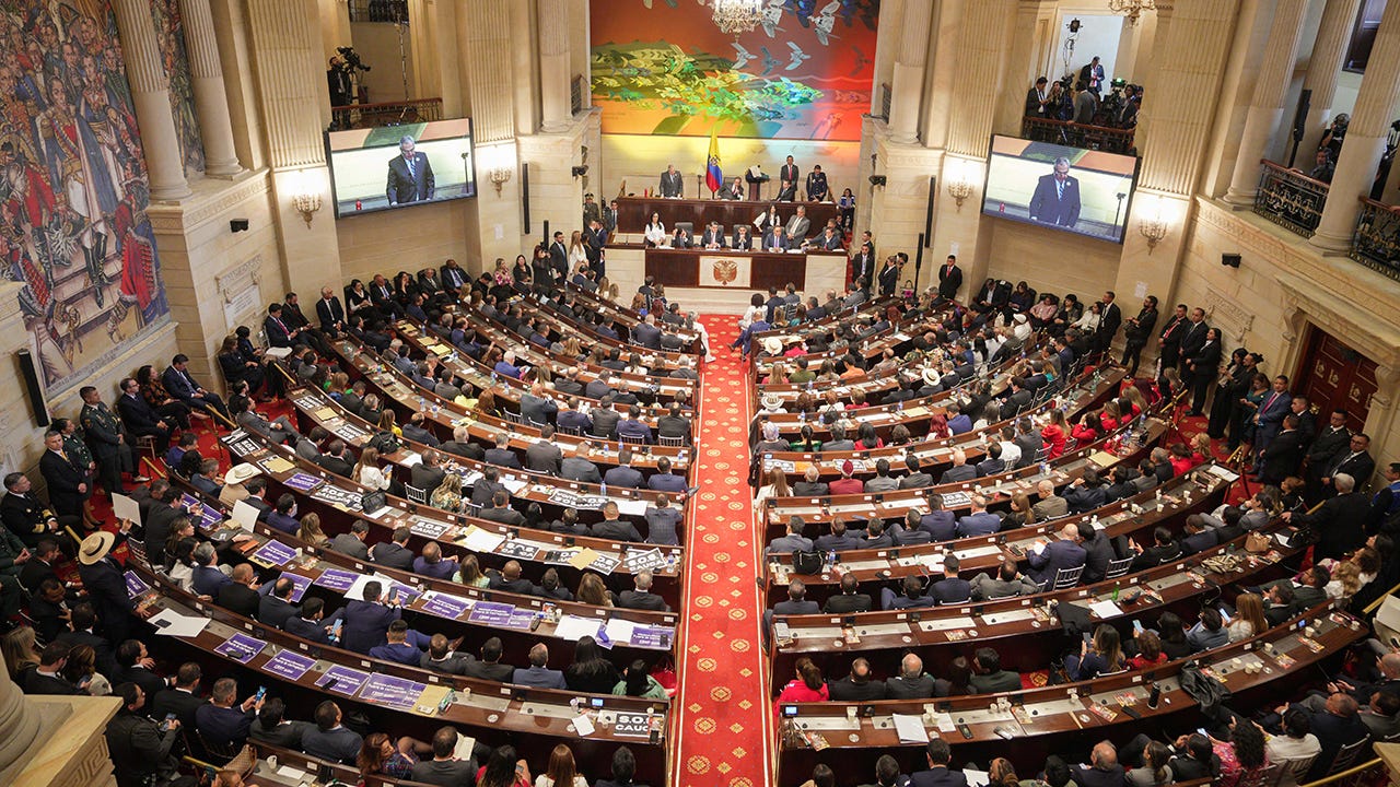 Presidente Gustavo Petro durante la instalación del Congreso de la República, periodo de sesiones 2024-2025