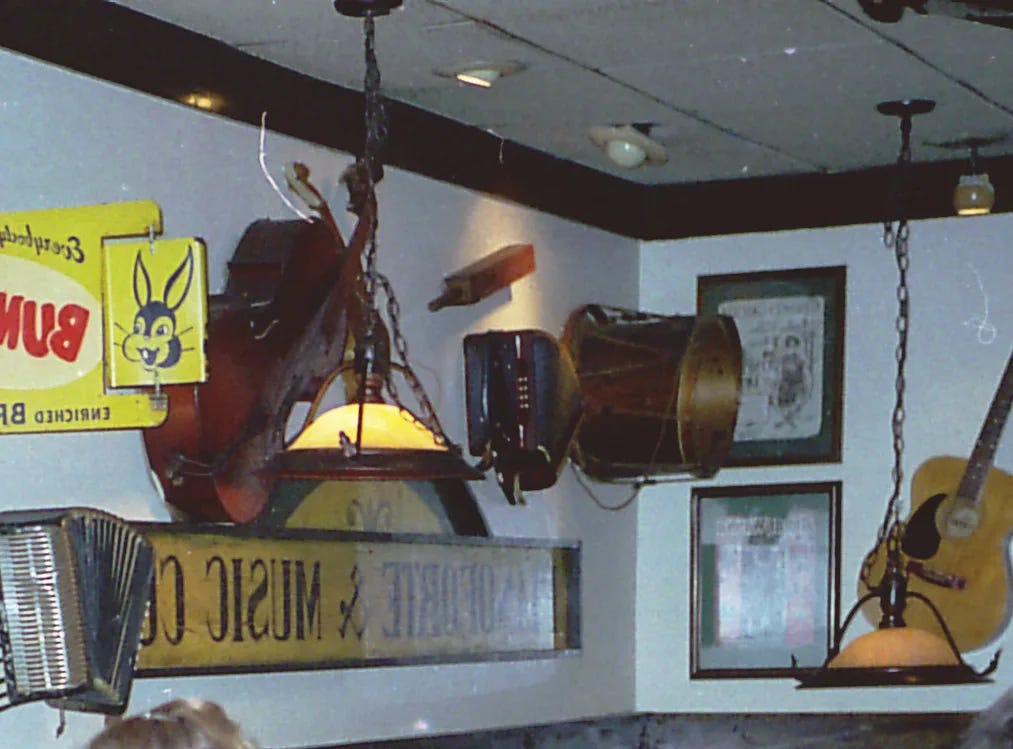 Kitsch in Bennigans in New Brunswick New Jersey circa 2005 included instrutments 
