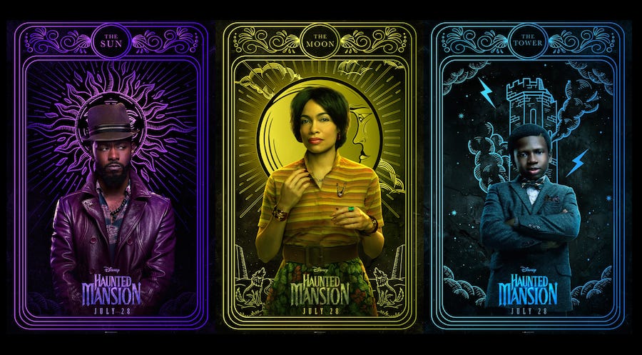 Tarot cards of the main leads: Ben, Gabbie, and Travis.