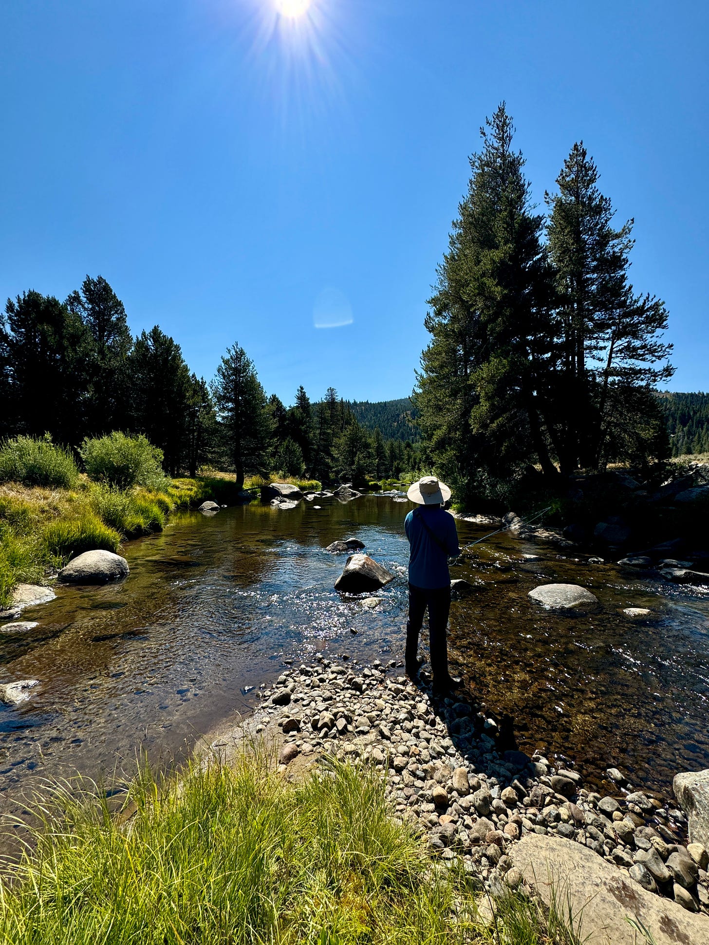 My son fishing