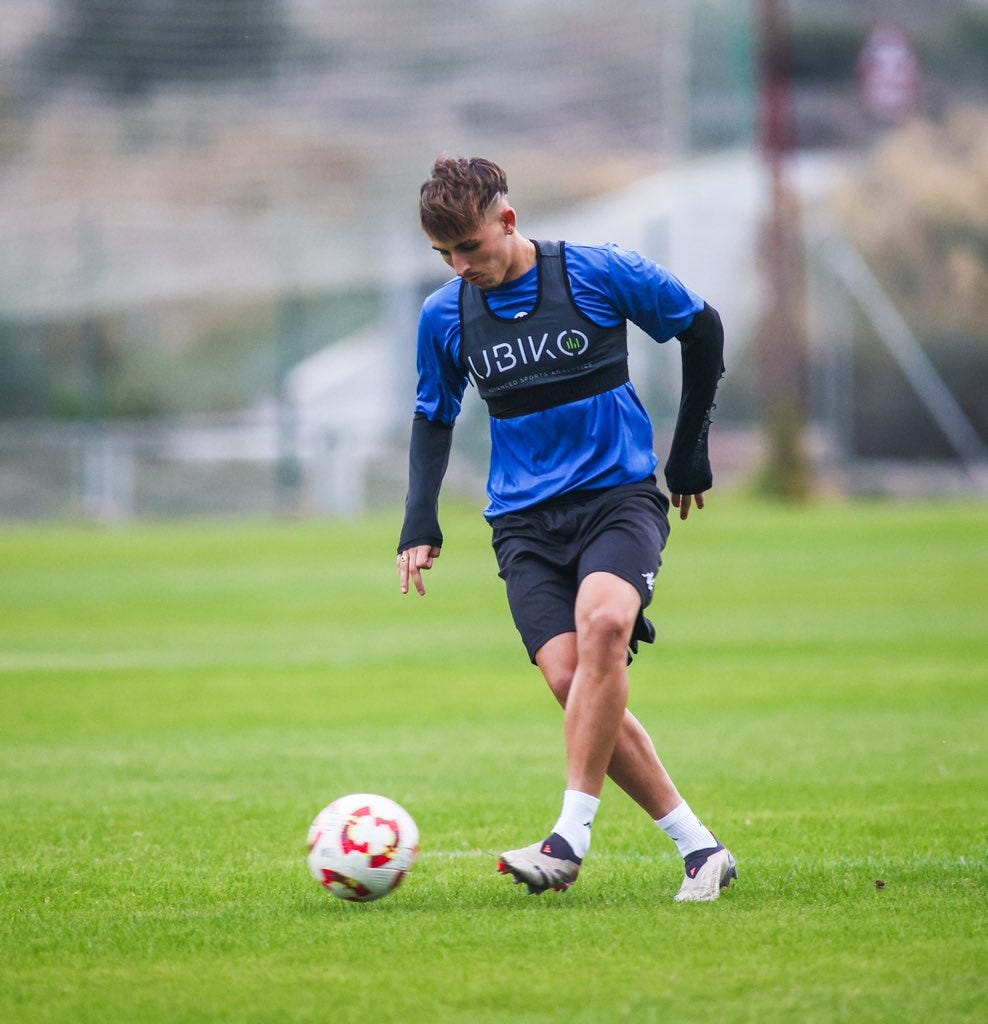 De Palmas en un entrenamiento durante la semana