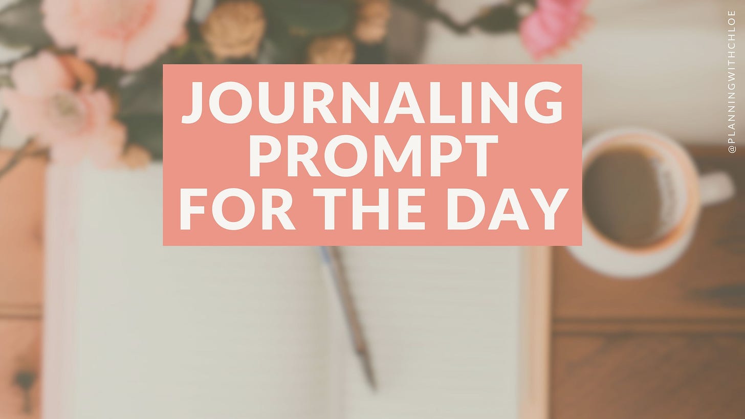 Journaling prompts for the day
