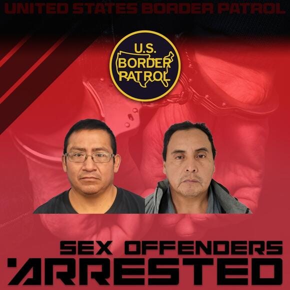 Sex Offenders Arrested by US Border Patrol