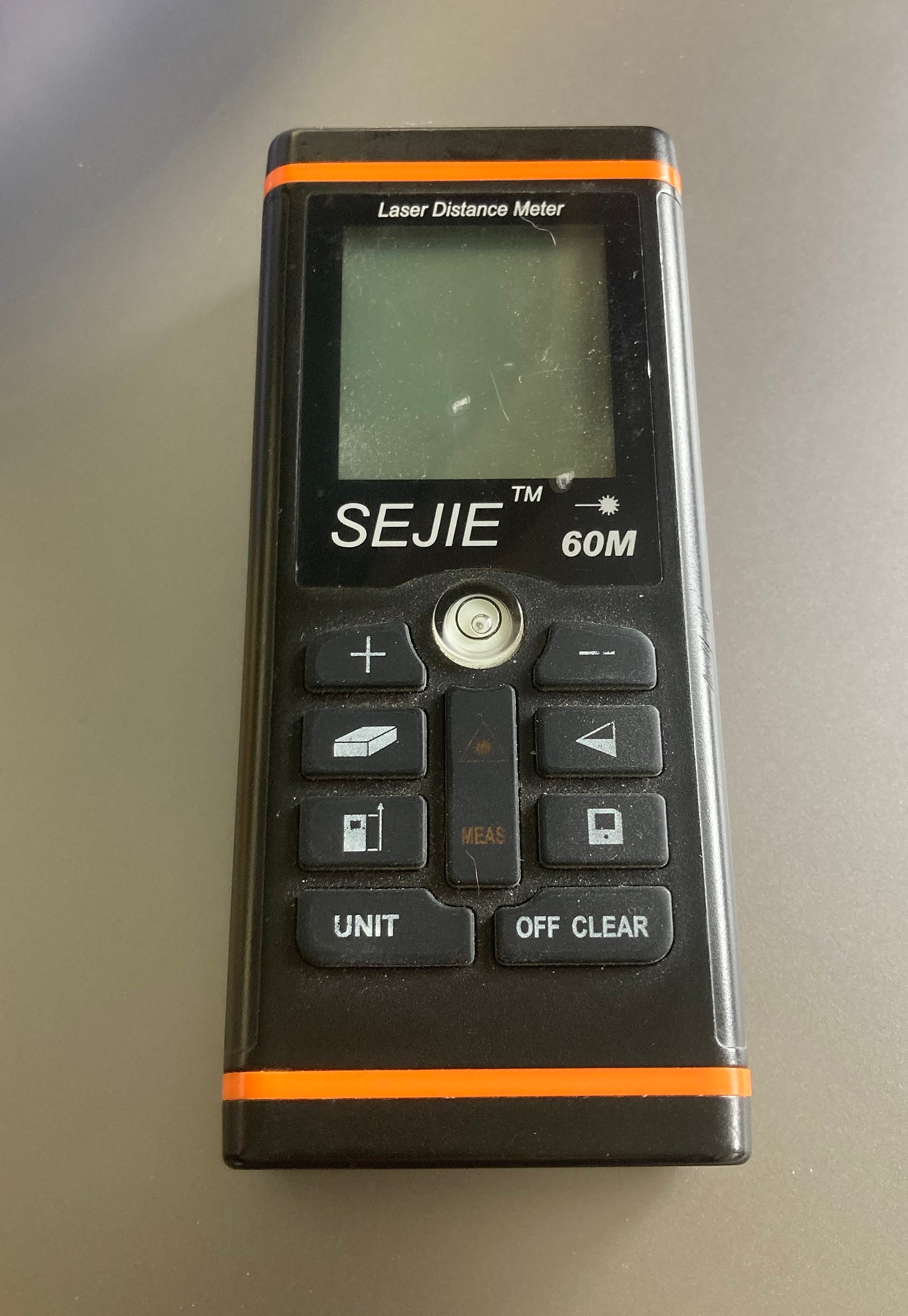 A photo of my Sejie laser ruler.