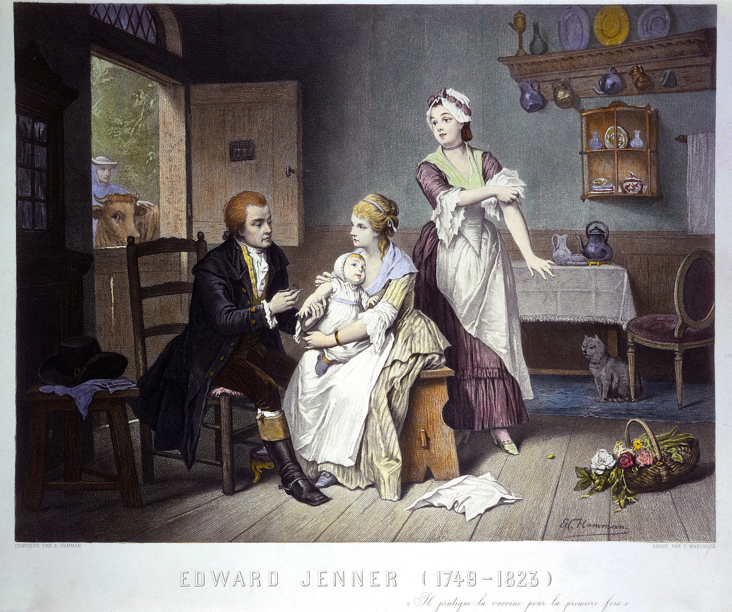 File:Edward Jenner, vaccinating his young child, held by Mrs Jenn Wellcome  L0011550.jpg - Wikimedia Commons