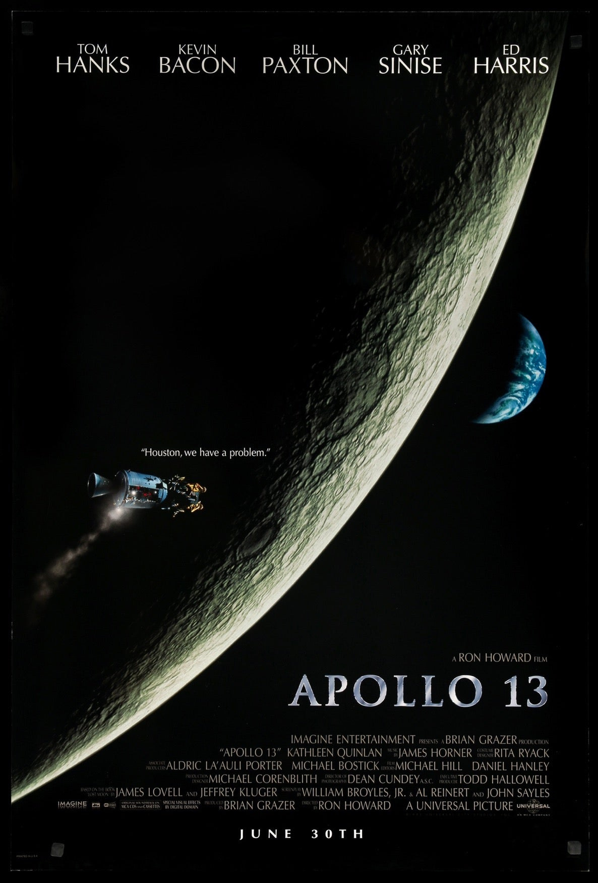 Apollo 13 (1995) Original One-Sheet Movie Poster - Original Film Art -  Vintage Movie Posters