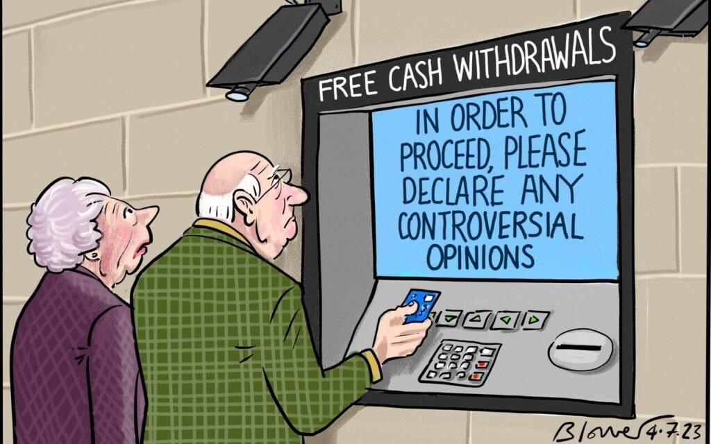 Dr William Morgan on X: "Blower cartoon: Declare any Controversial  Opinions. #CBDC future? https://t.co/vY0Co3oIYA" / X