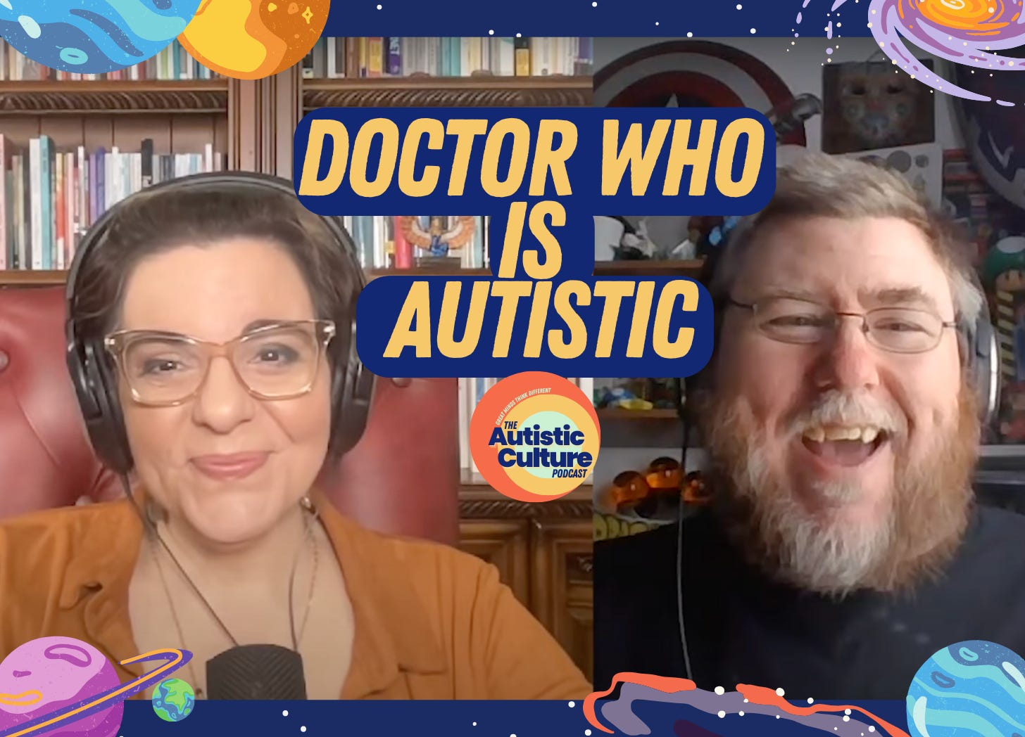 Listen to Autistic podcast hosts discuss: is Doctor Who Autistic?. Autism Podcast | Explore the remarkable bond between Doctor Who and the Autistic community. Why do we love this Autistic character and the Autistic actors who played them?  Listen to find out!