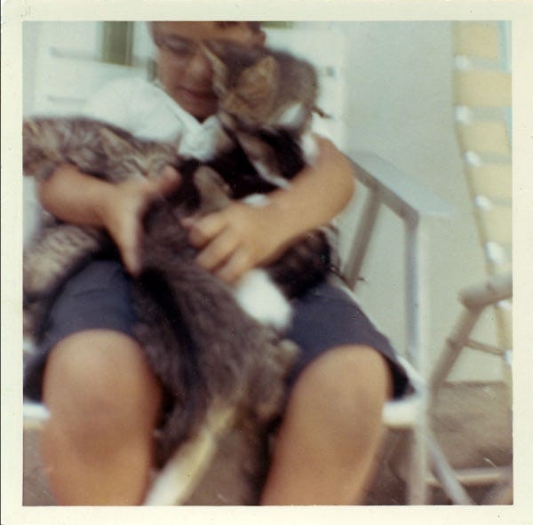 Chris T. w/cats – Circa 1968