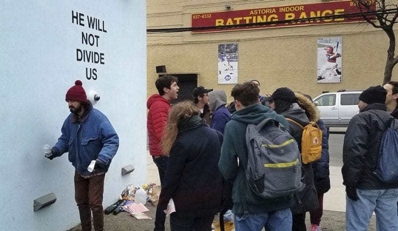 shia labeouf anti donald trump protest