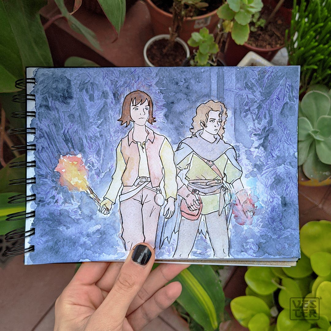 La primera vez que dibujé a Klara y Vera, en 2023.