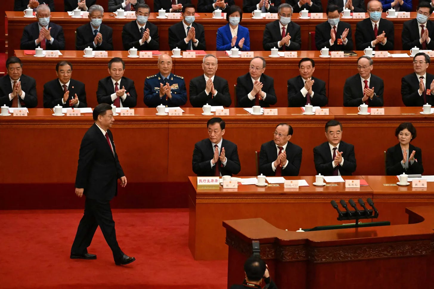 Chinese President Xi Jinping during the closing session of the National People’s Congress, Beijing, March 2023