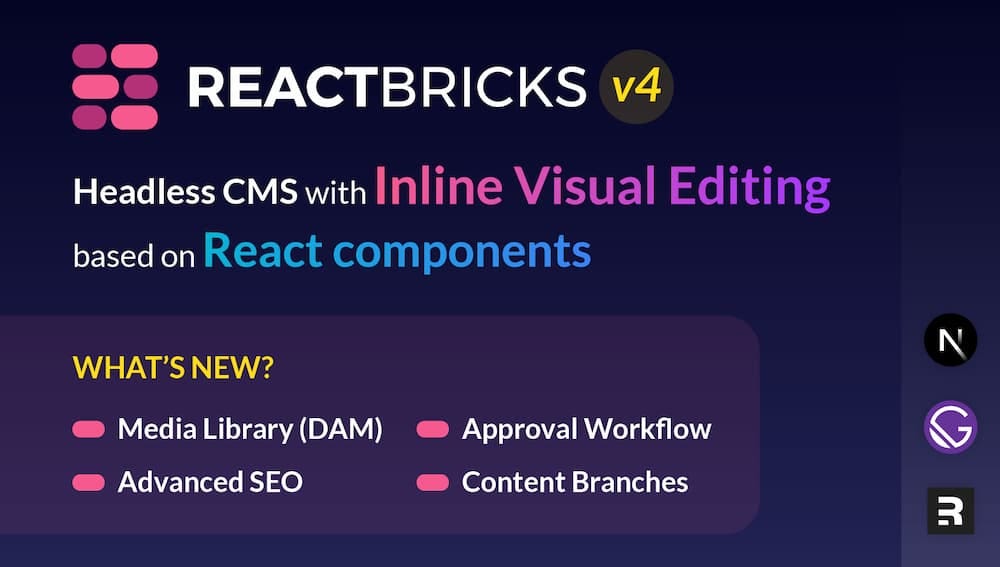 CMS with Inline Visual editing for Next.js, Remix and Gatsby