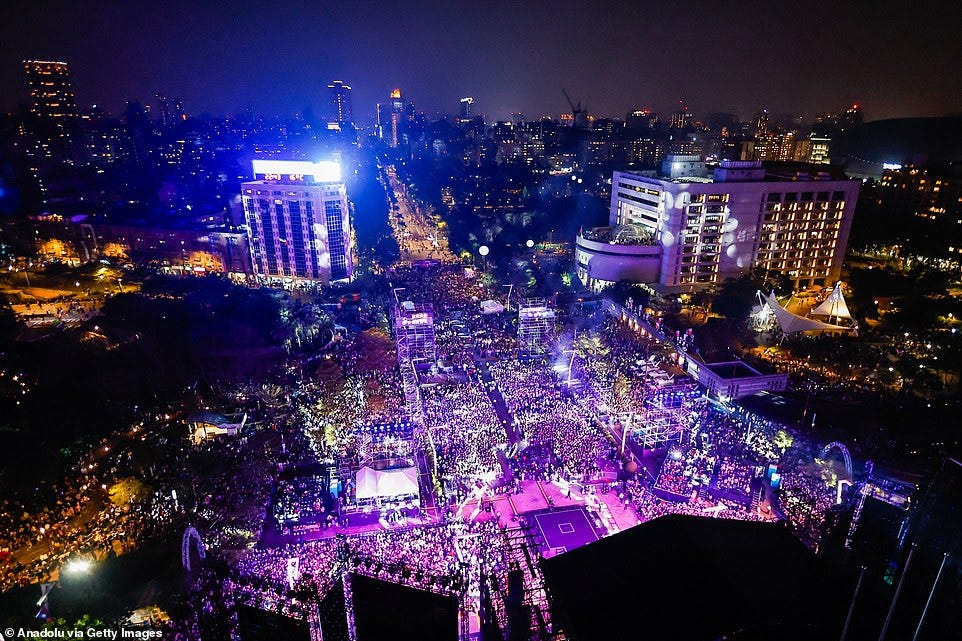 TAIWAN: Huge crowds gather near Taipei 101 to attend a New Year's Eve countdown celebration, as the island sets to welcome the year 2025, outside Taipei 101, in Taipei