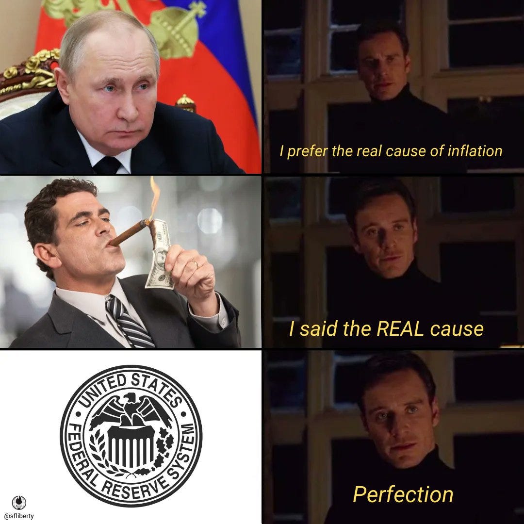 Students For Liberty على X: "It's not Putin, it's not corporate greed —  it's the Federal Reserve. https://t.co/EdhNbWadwP" / X