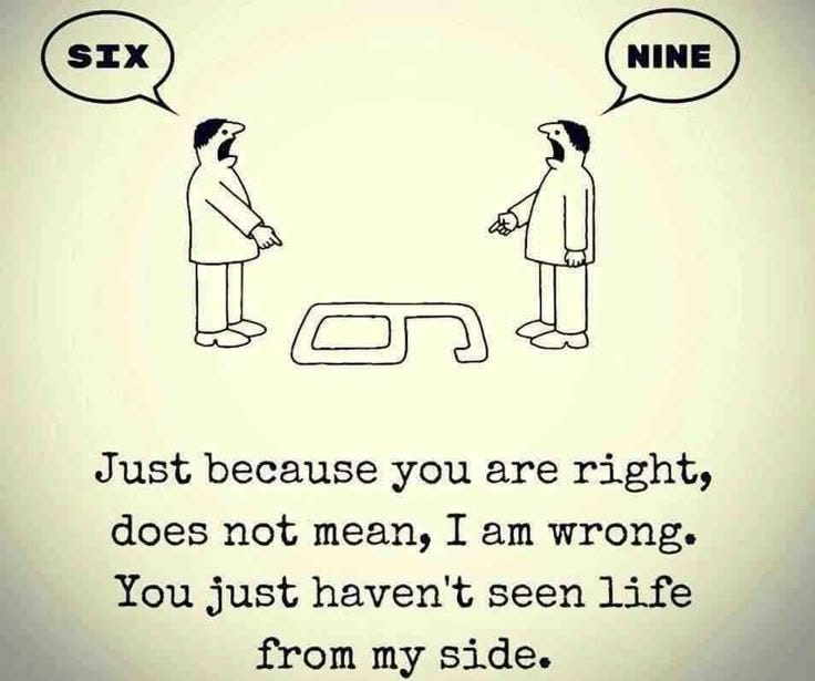This may contain: two men are talking to each other with speech bubbles above them that says,'just because you are right, does not mean i am wrong