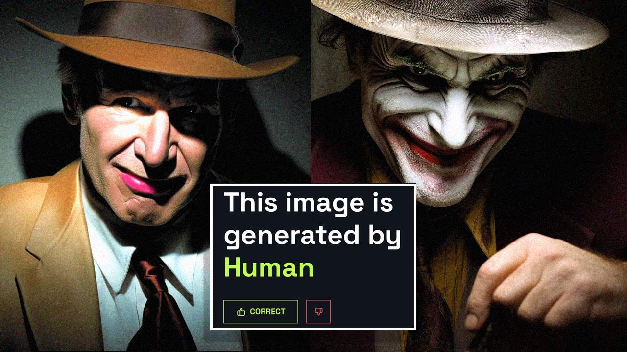 AI image detection, deepfake recognition, reality vs illusion in AI, Indiana Jones, Joker