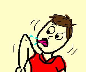 trying to lick your elbow - Drawception