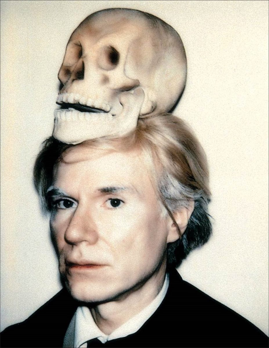 Andy Warhol - Self Portrait with Skull, 1977