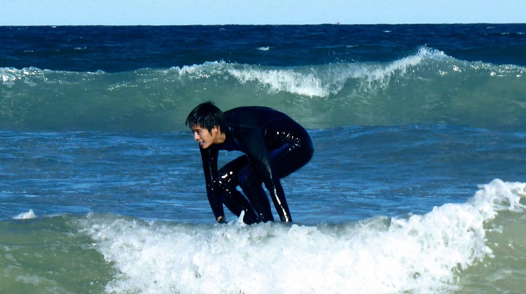 Surfing in Muizenburg