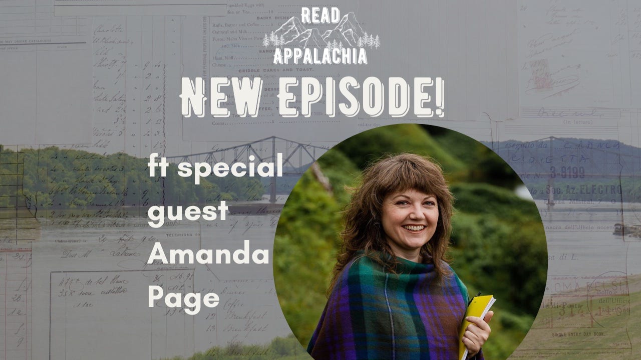 a graphic with text that says “New Episode ft special guest Amanda Page. A photo of Amanda, a white woman with brunette hair, sits in the bottom right hand corner.