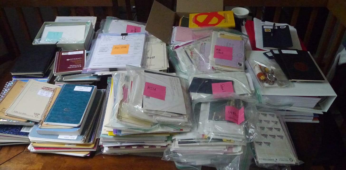 Pile of personal data from early 2014.