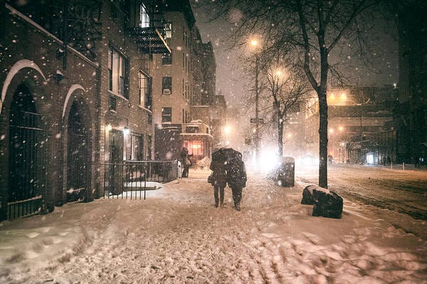 Snowy Night - Winter in New York City Poster by Vivienne Gucwa - Fine Art  America