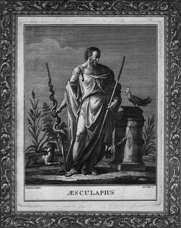 History Art Print featuring the photograph Aesculapius, Greek God Of Medicine by Everett