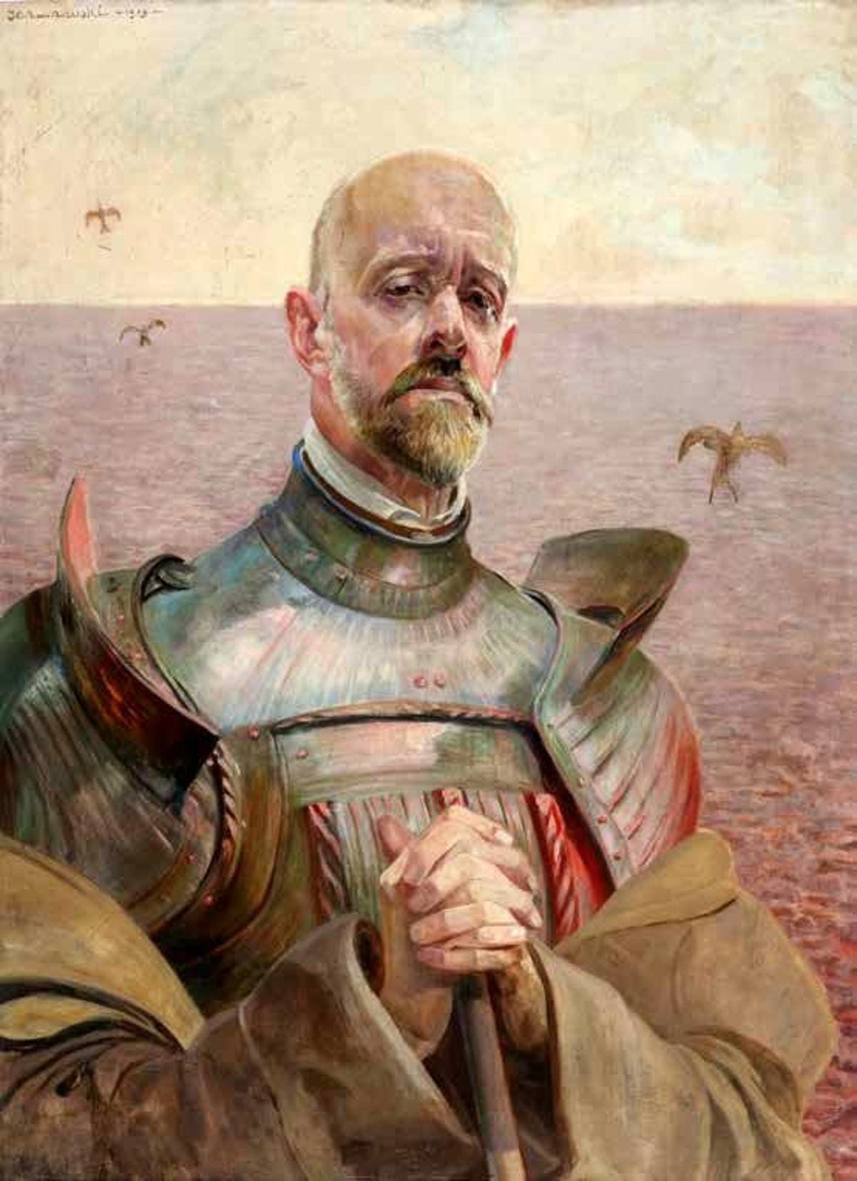 Self-portrait in an armour