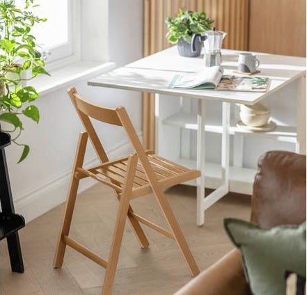Habitat Wooden Folding Chair - Light Wood 0