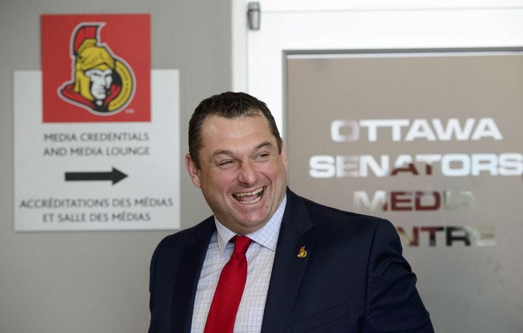 Ottawa Senators head coach D.J. Smith