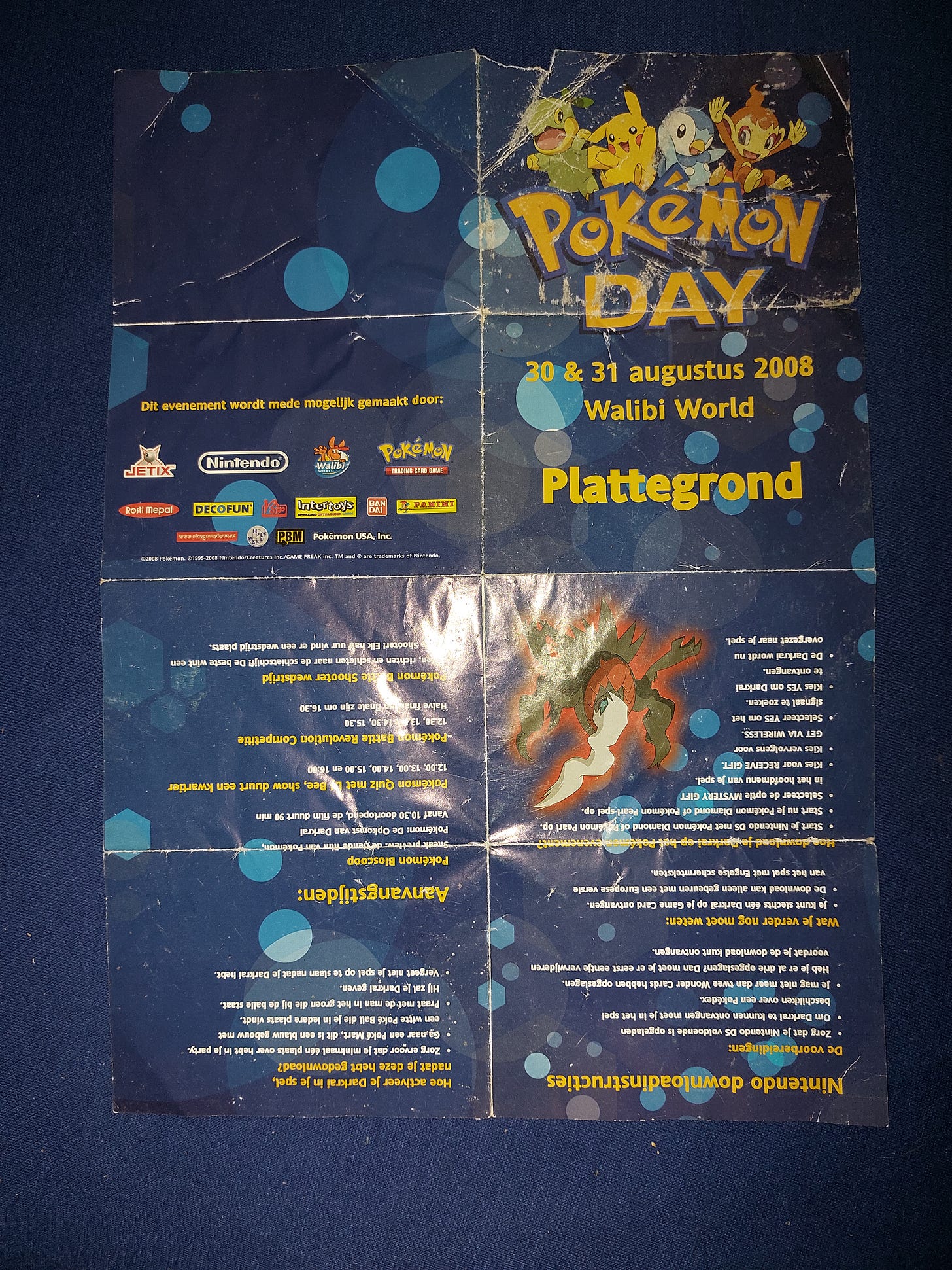 The back of the Walibi World Map