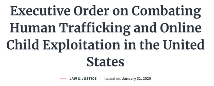 Trump called human trafficking an 