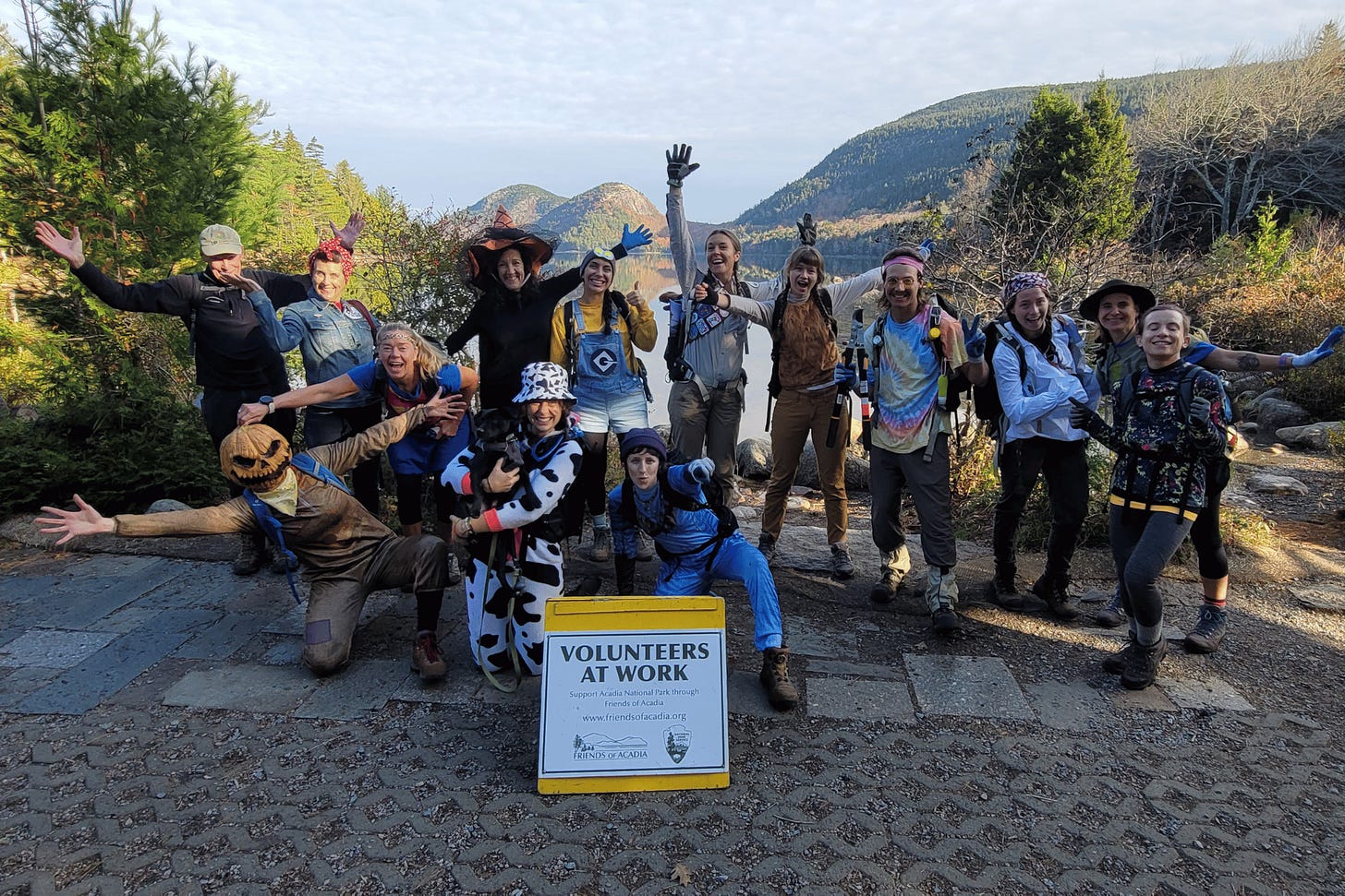 Stewardship group at Jordan Pond