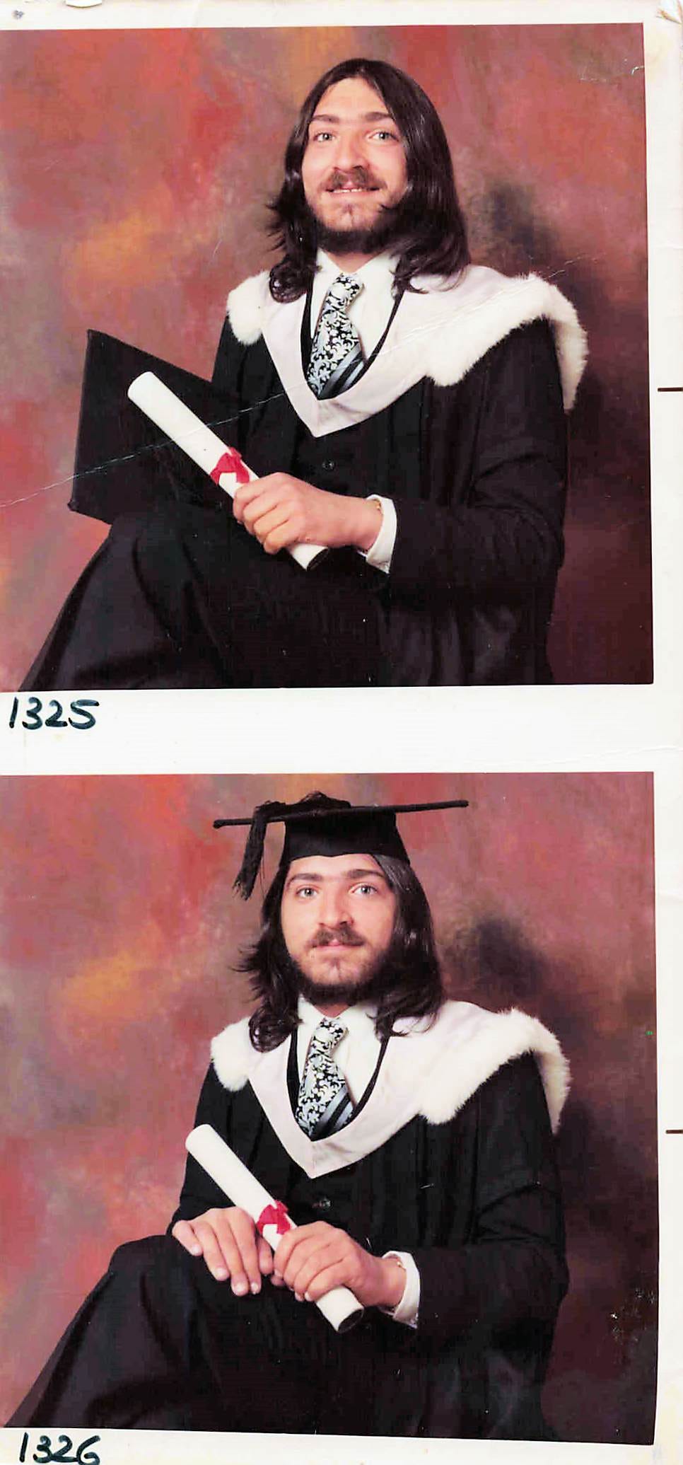 Terry’s graduation day proofs, by unknown photographer
