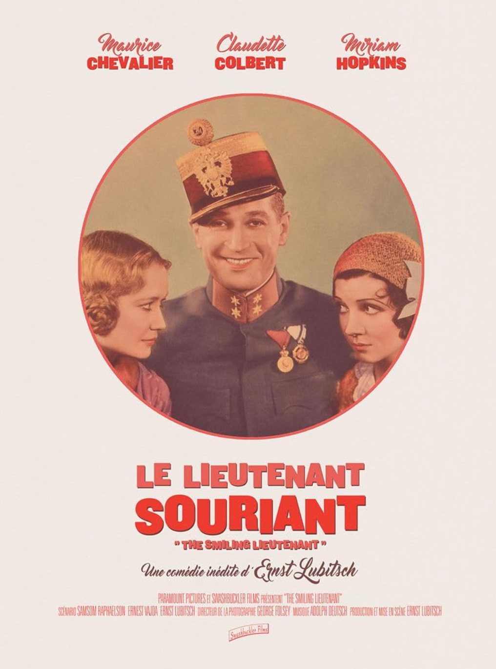 French theatrical poster for The Smiling Lieutenant (1931)